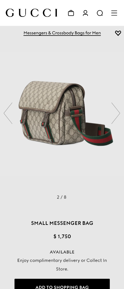 GUCCI SMALL MESSENGER BAG beige and ebony GG Supreme  760123 G1-duoc-ban-tai-Hvip Bags & Accessories