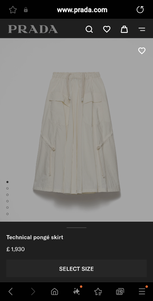 Prada Technical pongé skirt-duoc-ban-tai-HVIP Shoes & Clothes