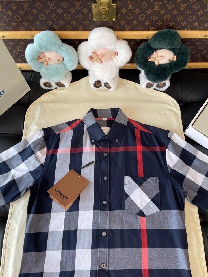 Burberry House Check cotton blend shirt navy 4045837 -duoc-ban-tai-HVIP Shoes & Clothes