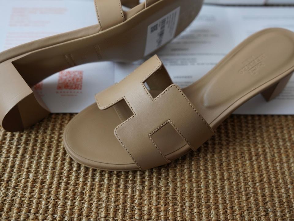 Hermès Oasis sandal Beige Lin Swift (box ) H141146Z-duoc-ban-tai-HVIP Shoes & Clothes
