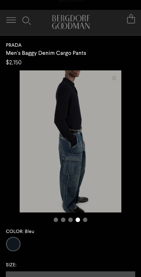 Prada
Men's Baggy Denim Cargo Pants-duoc-ban-tai-HVIP Shoes & Clothes
