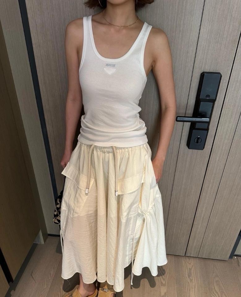 Prada Technical pongé skirt-duoc-ban-tai-HVIP Shoes & Clothes