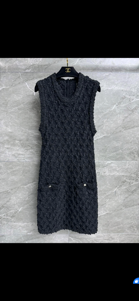 Chanel black knit dress -duoc-ban-tai-HVIP Shoes & Clothes