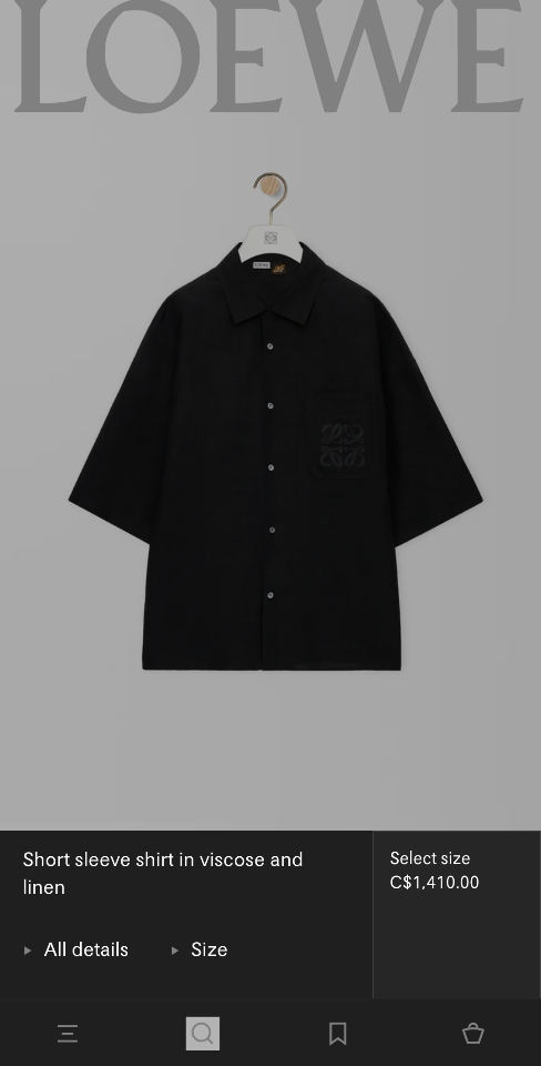 Loewe Short sleeve shirt in viscose and linen-duoc-ban-tai-HVIP Shoes & Clothes