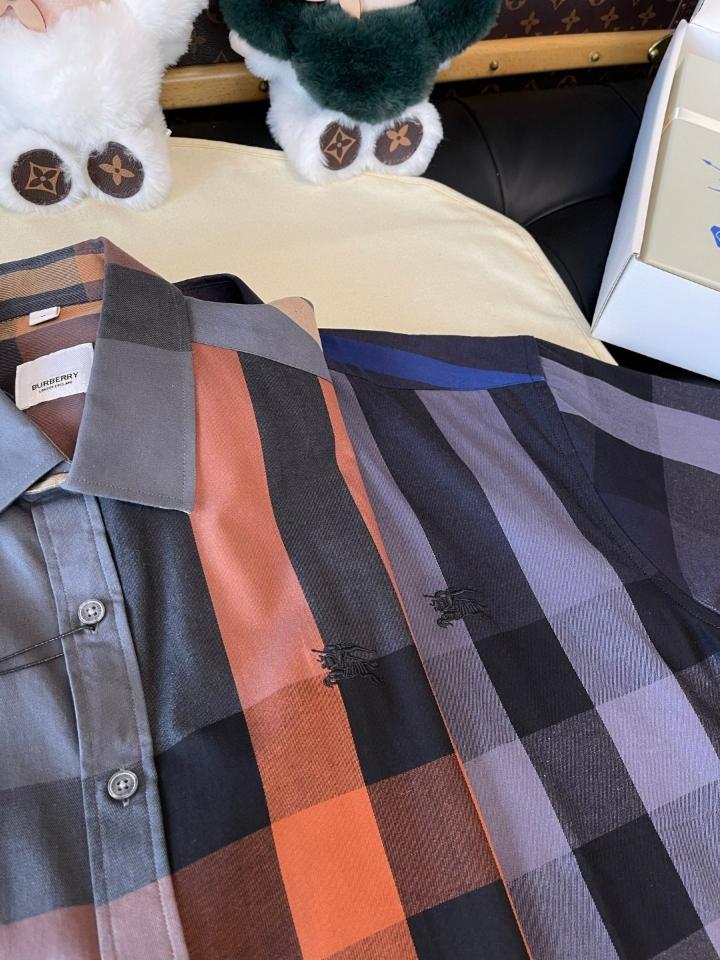Burberry Check Cotton Shirt 80715361 orange/grey -duoc-ban-tai-HVIP Shoes & Clothes