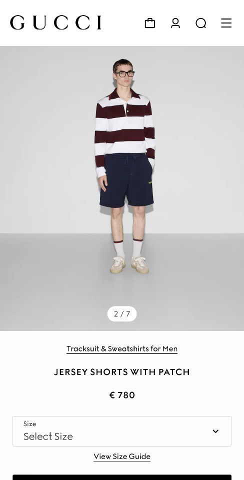 Gucci Jersey shorts with patch 814606-duoc-ban-tai-HVIP Shoes & Clothes