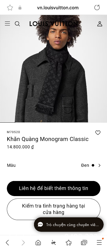 Louis Vuitton M70520
Monogram Classic scarf black K4 -duoc-ban-tai-Hvip Bags & Accessories