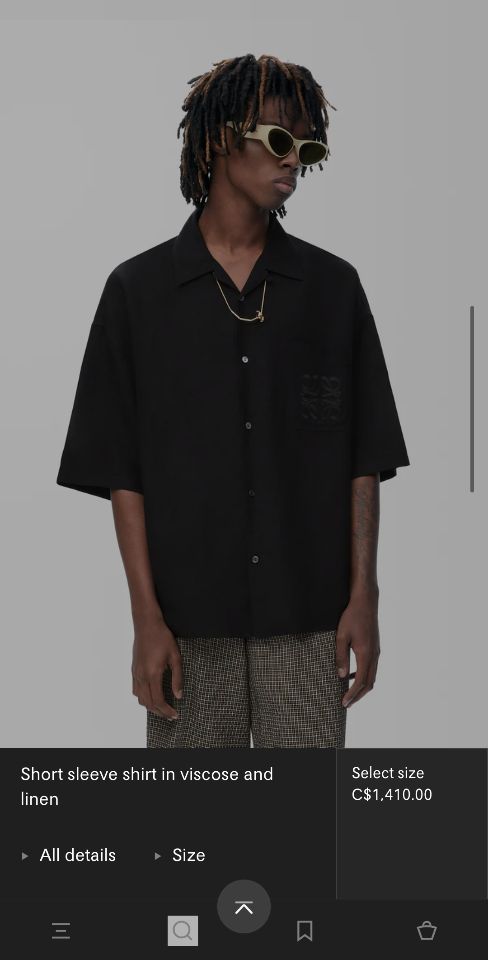 Loewe Short sleeve shirt in viscose and linen-duoc-ban-tai-HVIP Shoes & Clothes
