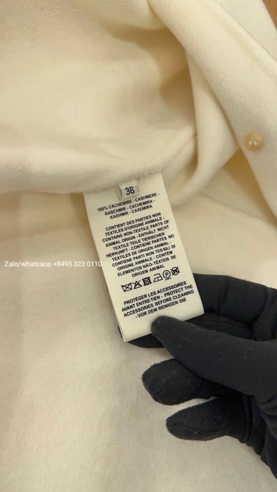 HERMES long coat cashmere and leather white pl1-duoc-ban-tai-Hvip Bags & Accessories