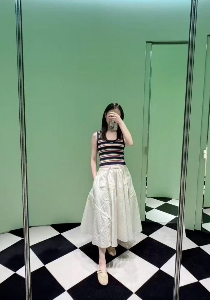 Prada Technical pongé skirt-duoc-ban-tai-HVIP Shoes & Clothes