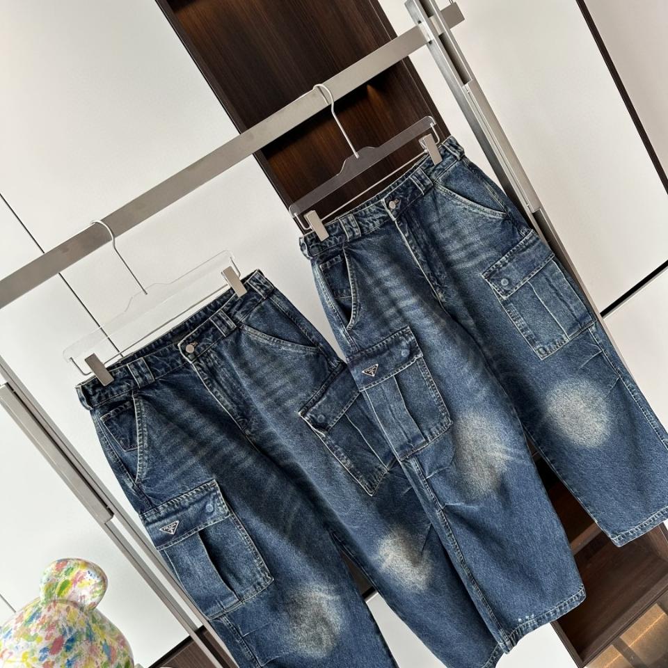 Prada
Men's Baggy Denim Cargo Pants-duoc-ban-tai-HVIP Shoes & Clothes
