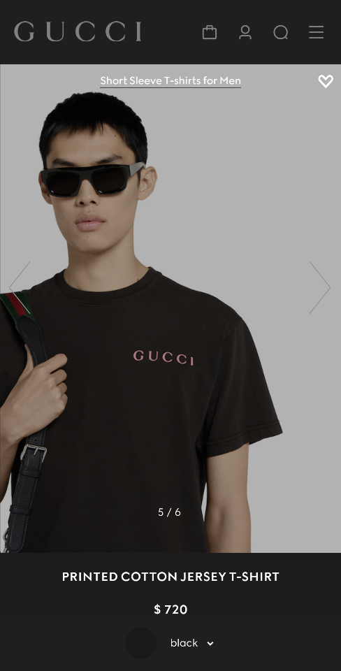 Gucci Printed cotton jersey T-shirt black -duoc-ban-tai-HVIP Shoes & Clothes
