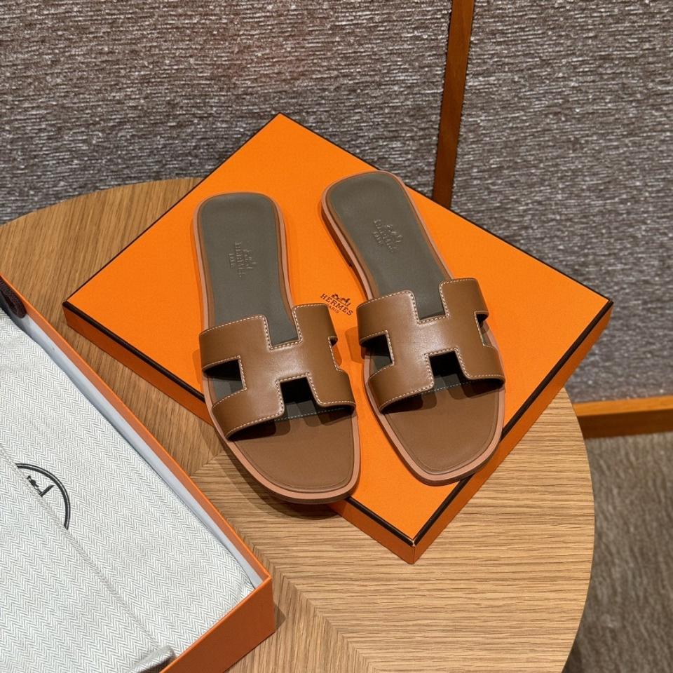 Hermès Oran sandal rouge gold swift (box) H021056Z h1-duoc-ban-tai-HVIP Shoes & Clothes