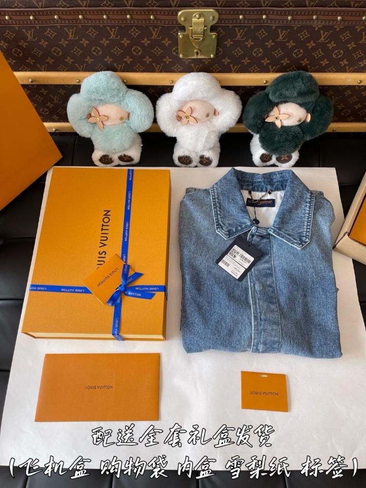 Louis Vuitton 1ABLDH Short-Sleeved Denim Workwear Shirt 1-duoc-ban-tai-HVIP Shoes & Clothes