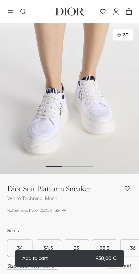 Dior Dior Star Platform Sneaker
White Technical Mesh
KCK425DSK_S24W-duoc-ban-tai-HVIP Shoes & Clothes