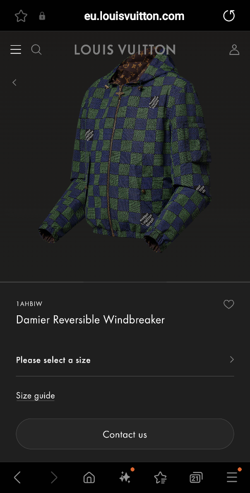 Louis Vuitton 1AHBIW
Damier Reversible Windbreaker-duoc-ban-tai-HVIP Shoes & Clothes