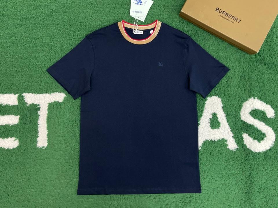 Burberry Men's cotton t-shirt neck logo black -duoc-ban-tai-HVIP Shoes & Clothes