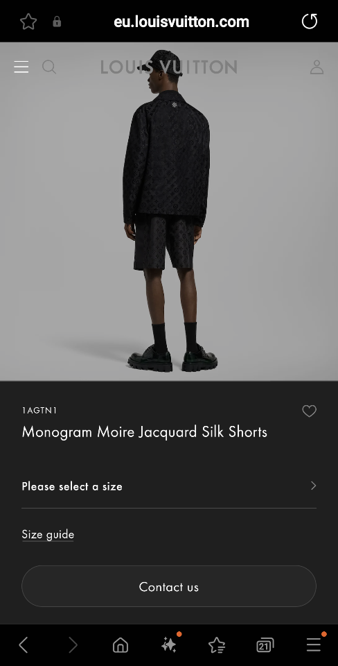 Louis Vuitton 1AGTN1
Monogram Moire Jacquard Silk Shorts-duoc-ban-tai-HVIP Shoes & Clothes