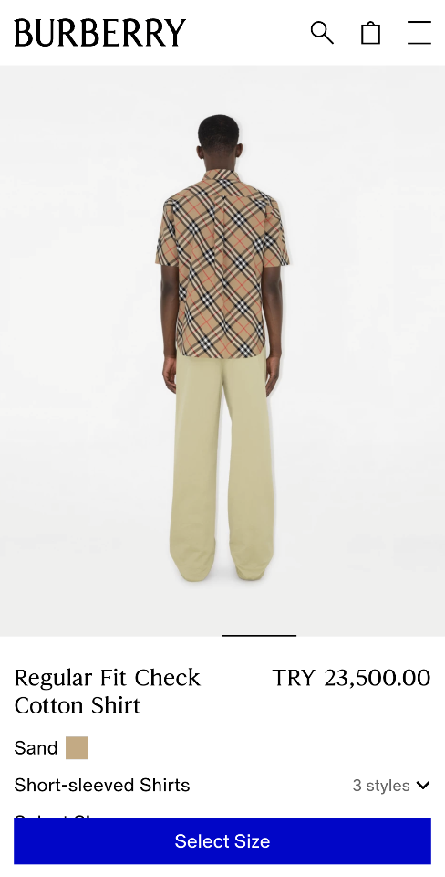 Burberry Regular Fit Check Cotton Shirt 8087637 sand-duoc-ban-tai-HVIP Shoes & Clothes