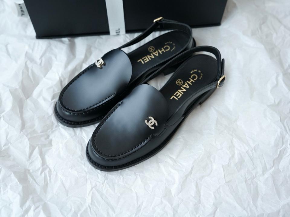 Chanel 25p slingback loafers calfskin black G45614 S3-duoc-ban-tai-HVIP Shoes & Clothes