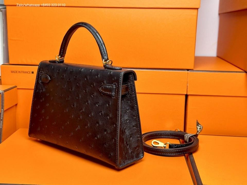 Hermès Kelly mini 20cm Noir (89) Ostrich GHW H2-duoc-ban-tai-Hvip Bags & Accessories