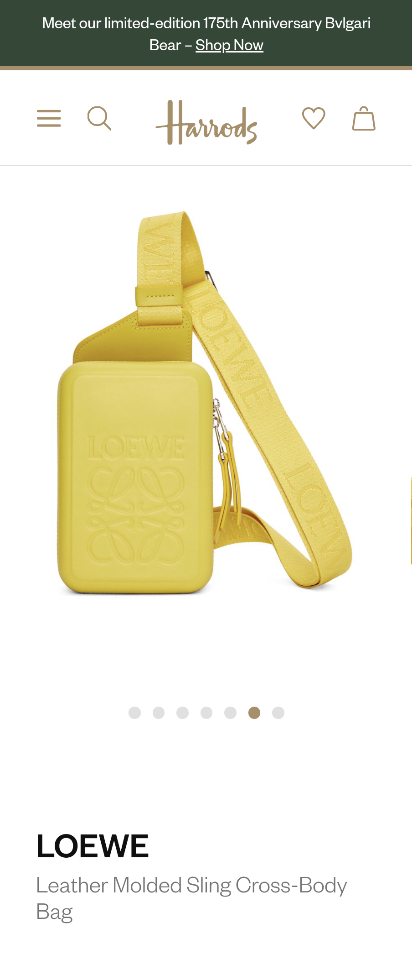 Loewe Molded Sling in smooth calfskin yellow Lw1 -duoc-ban-tai-Hvip Bags & Accessories