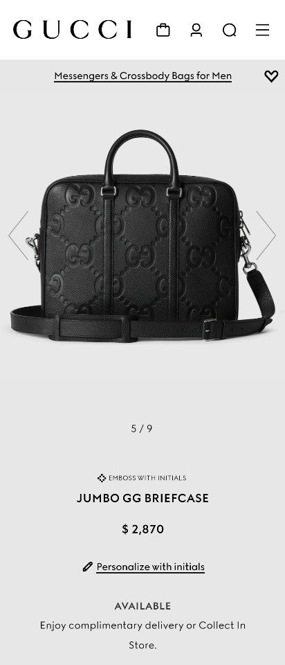 Gucci JUMBO GG BRIEFCASE black GG leather 792264 G1-duoc-ban-tai-Hvip Bags & Accessories