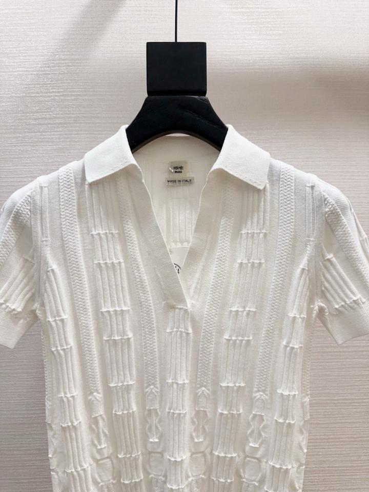 Hermès polo knit wear in white-duoc-ban-tai-HVIP Shoes & Clothes