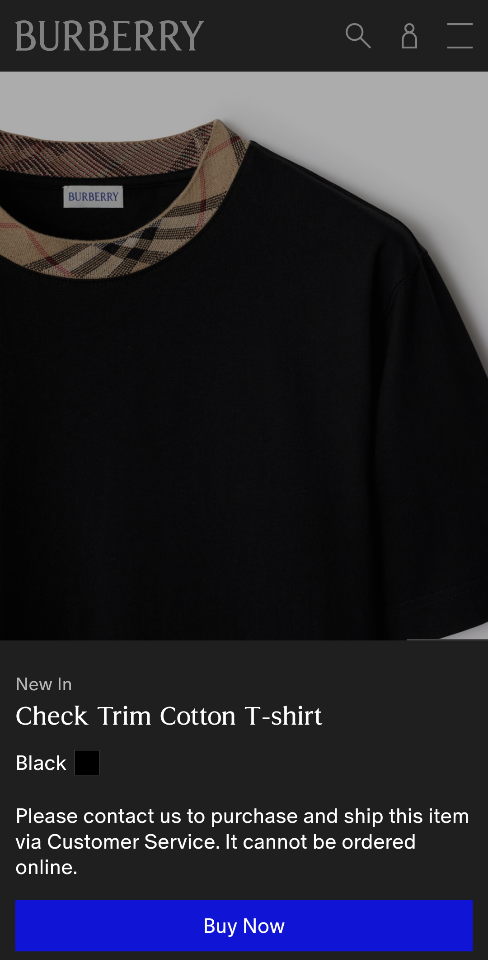 Burberry Check Trim Cotton T-shirt 8110100-duoc-ban-tai-HVIP Shoes & Clothes