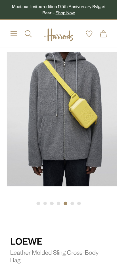 Loewe Molded Sling in smooth calfskin yellow Lw1 -duoc-ban-tai-Hvip Bags & Accessories