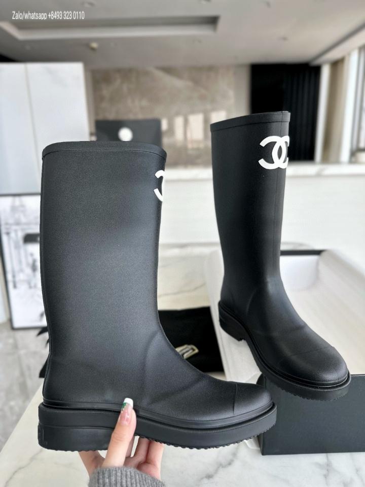 Chanel Rubber Rain Boots Black G39620-duoc-ban-tai-Hvip Bags & Accessories