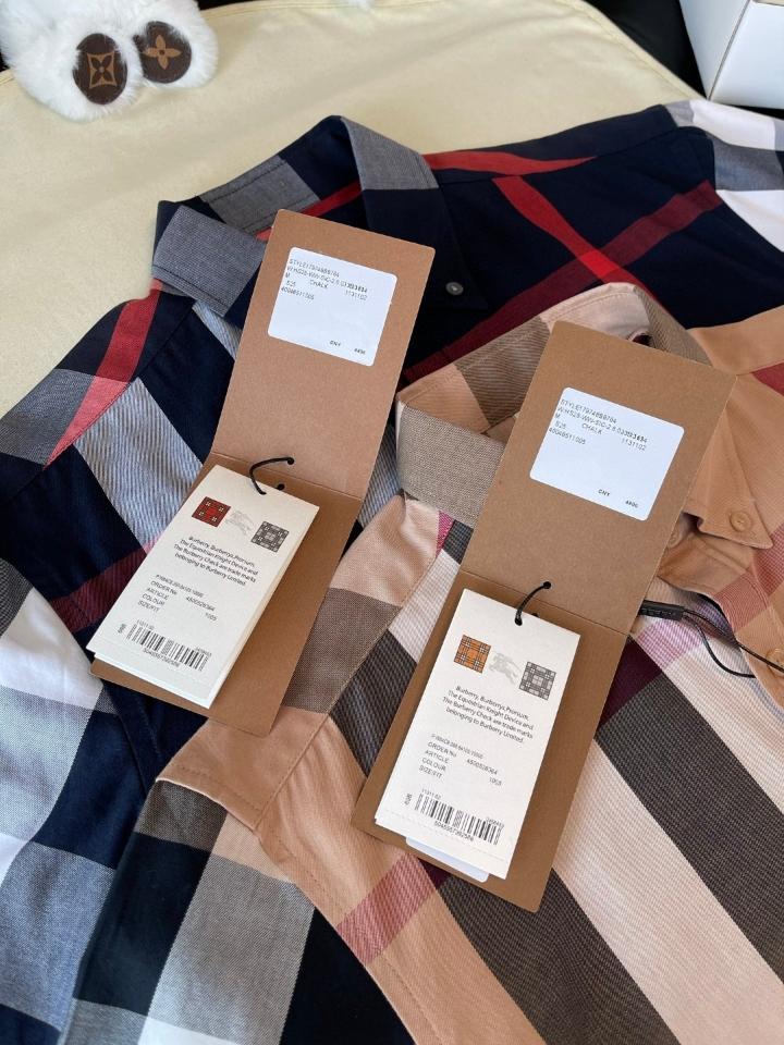 Burberry House Check cotton blend shirt navy 4045837 -duoc-ban-tai-HVIP Shoes & Clothes