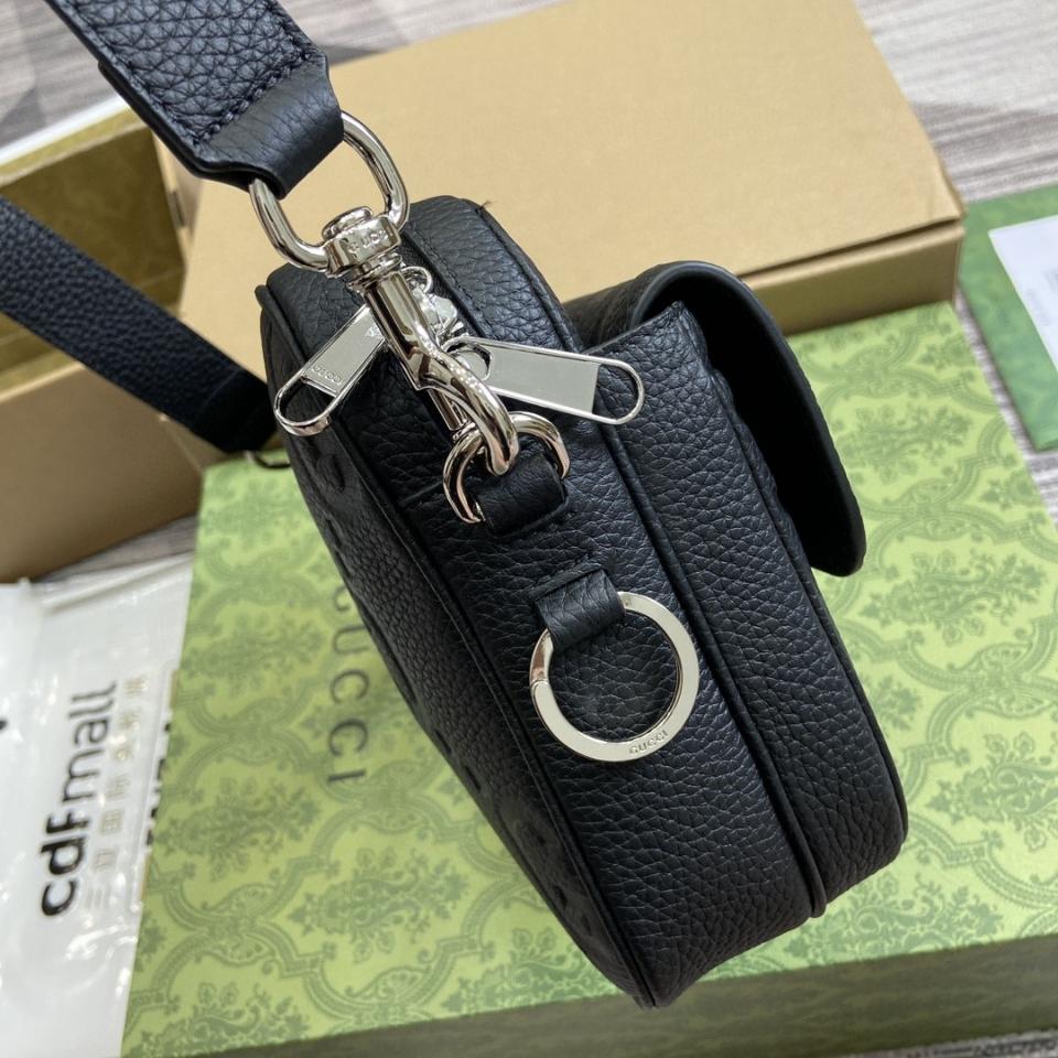 Gucci SMALL JUMBO GG CROSSBODY BAG black leather 794088 G1-duoc-ban-tai-Hvip Bags & Accessories