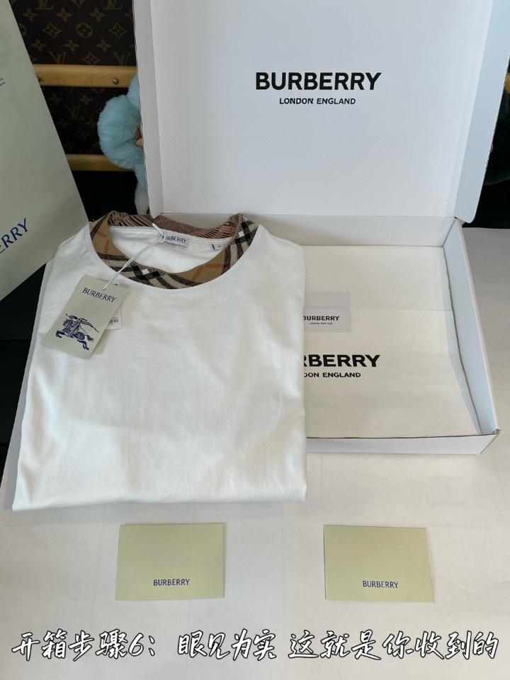 Burberry Check Trim Cotton T-shirt 8110101 white-duoc-ban-tai-HVIP Shoes & Clothes