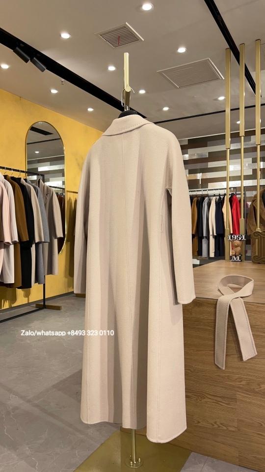 Max Mara Bondone Double-breasted Cashmere Coat In Ice pl1 -duoc-ban-tai-Hvip Bags & Accessories