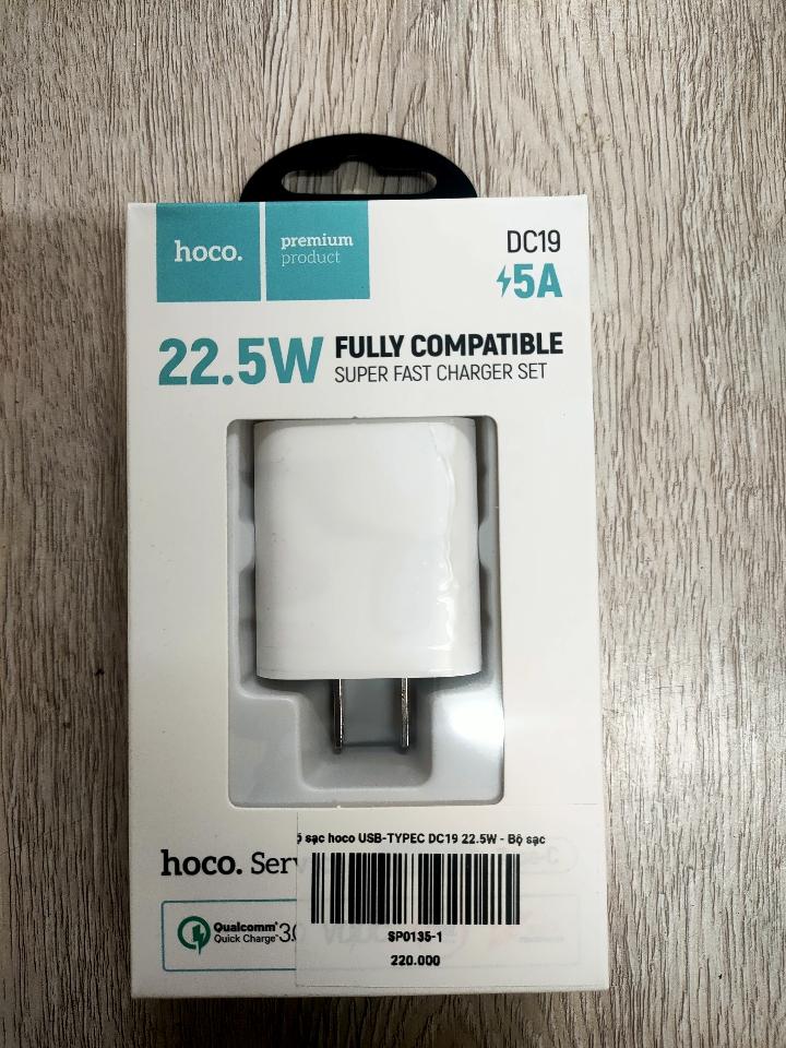 Bộ sạc hoco USB-TYPEC DC19 22.W-duoc-ban-tai-Điện Thoại Xinh