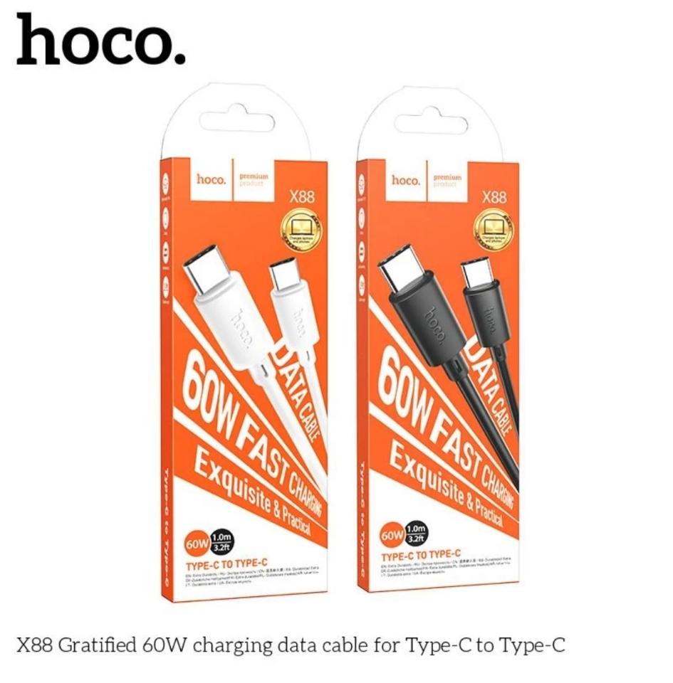 Cáp sạc hoco TYPEC-TYPEC X88 60W-duoc-ban-tai-Điện Thoại Xinh