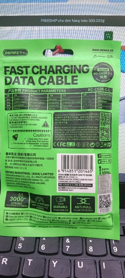 Fast charging Data Cable -duoc-ban-tai-Phụ Kiện Điện Thoại Hiểu Minh