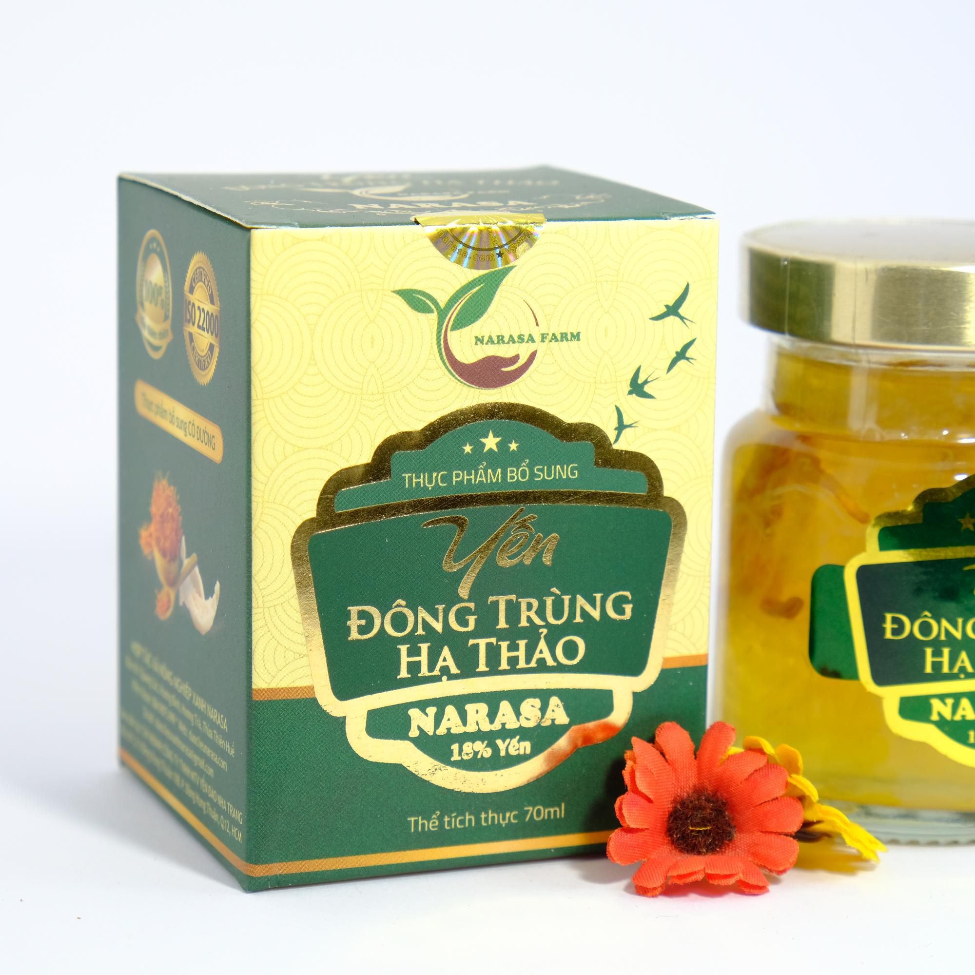 Yến Chưng Đông Trùng Hạ Thảo (6 hũ 70ml) -duoc-ban-tai-ĐÔNG TRÙNG HẠ THẢO NARASA