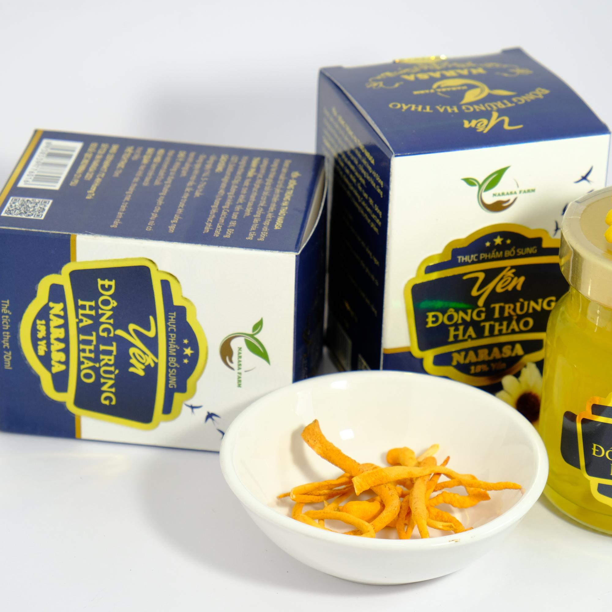 Yến Chưng Đông Trùng Hạ Thảo ( 6 hũ 70ml ) “Đường Ăn Kiêng”-duoc-ban-tai-ĐÔNG TRÙNG HẠ THẢO NARASA