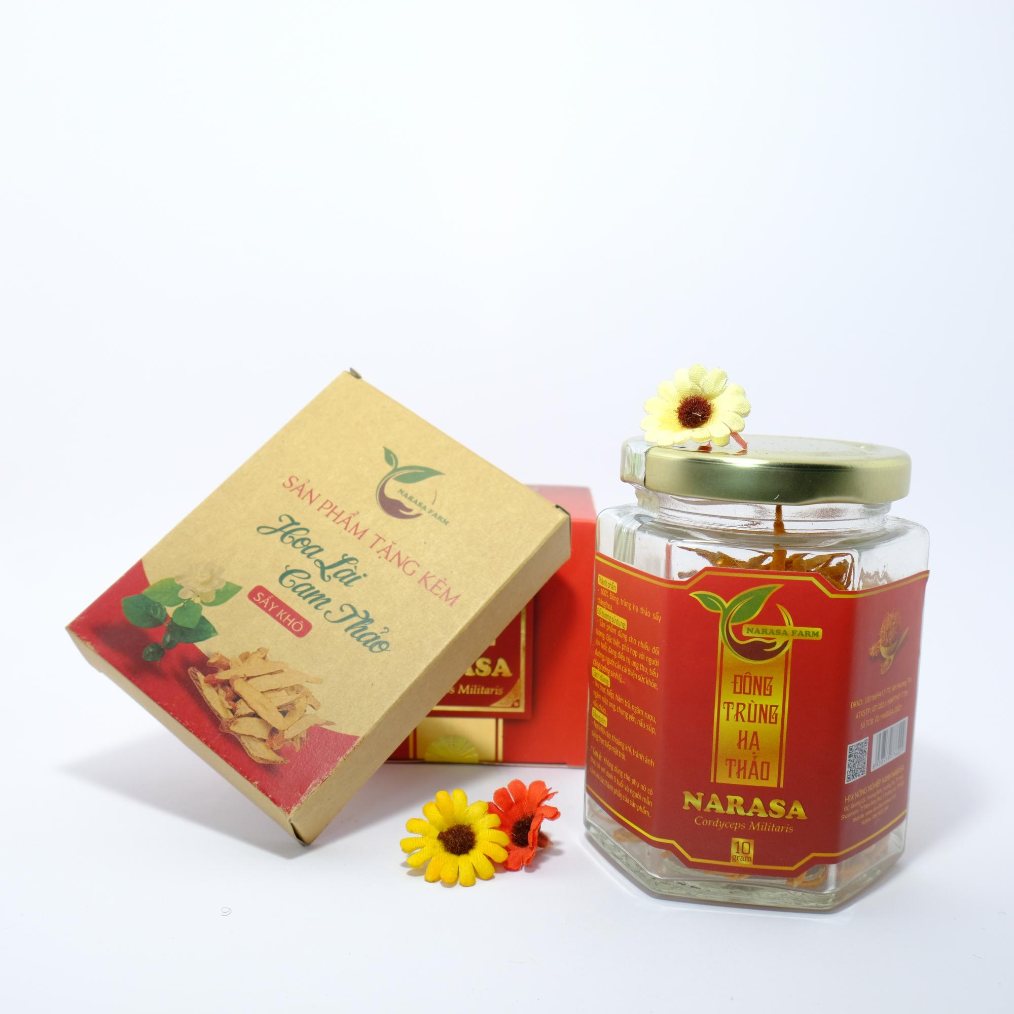Đông Trùng Hạ Thảo sấy khô 10gr-duoc-ban-tai-ĐÔNG TRÙNG HẠ THẢO NARASA