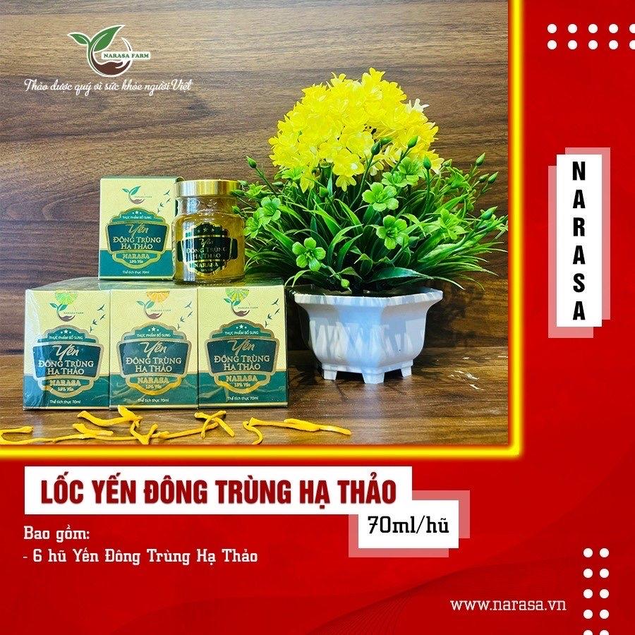 Yến Chưng Đông Trùng Hạ Thảo (6 hũ 70ml) -duoc-ban-tai-ĐÔNG TRÙNG HẠ THẢO NARASA