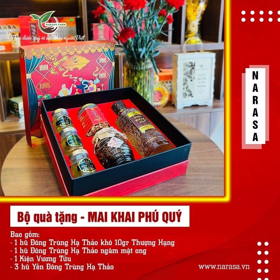 Bộ Quà tặng - MAI KHAI PHÚ QUÝ -duoc-ban-tai-ĐÔNG TRÙNG HẠ THẢO NARASA