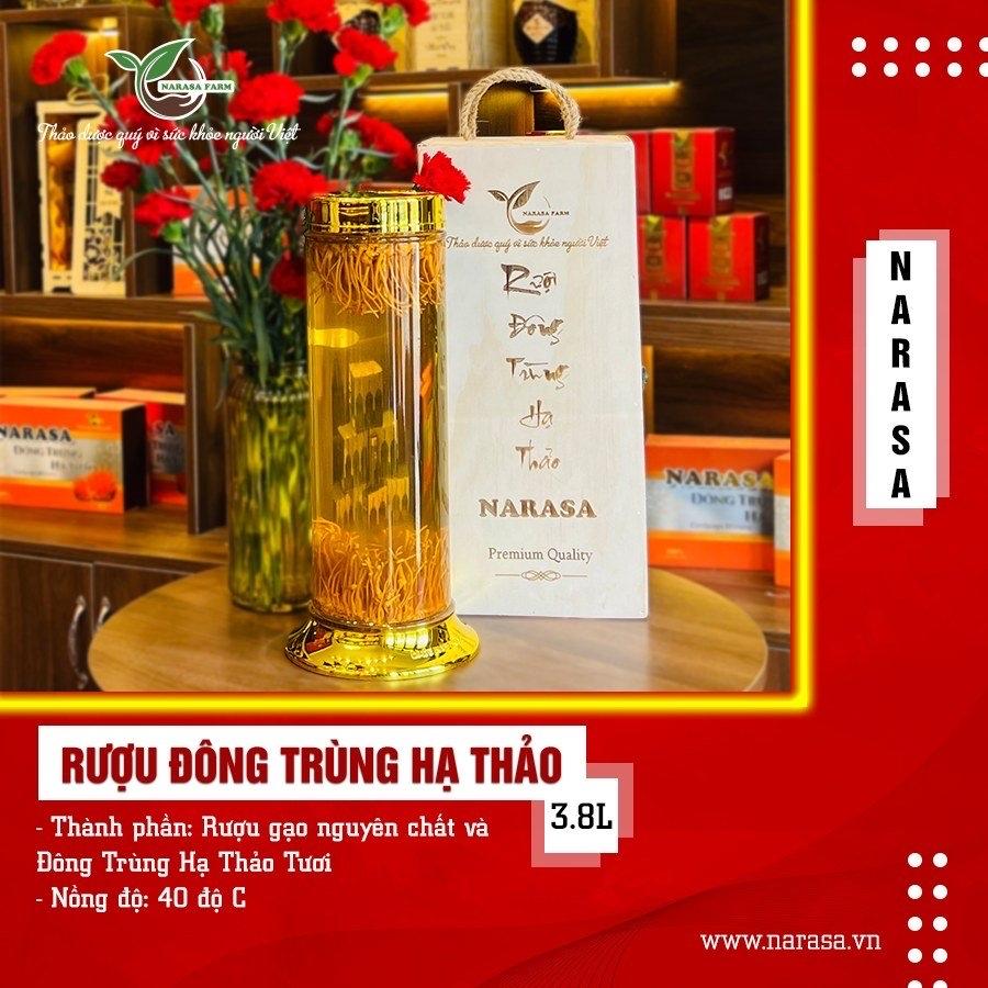 Rượu Đông Trùng Hạ Thảo - 3.8L-duoc-ban-tai-ĐÔNG TRÙNG HẠ THẢO NARASA