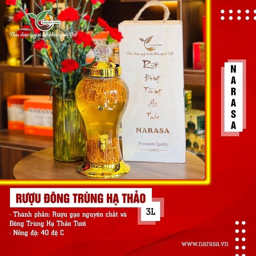 Rượu Đông Trùng Hạ Thảo - 3L-duoc-ban-tai-ĐÔNG TRÙNG HẠ THẢO NARASA