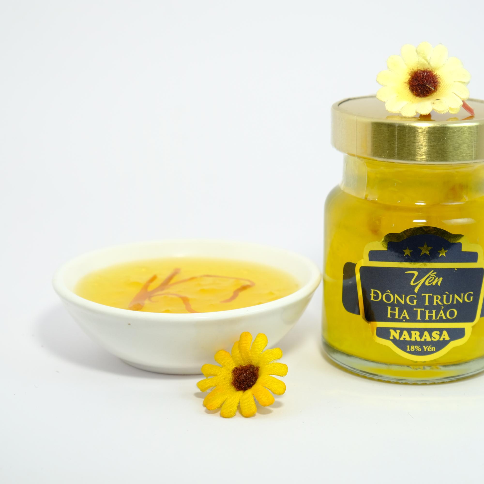 Yến Chưng Đông Trùng Hạ Thảo ( 6 hũ 70ml ) “Đường Ăn Kiêng”-duoc-ban-tai-ĐÔNG TRÙNG HẠ THẢO NARASA