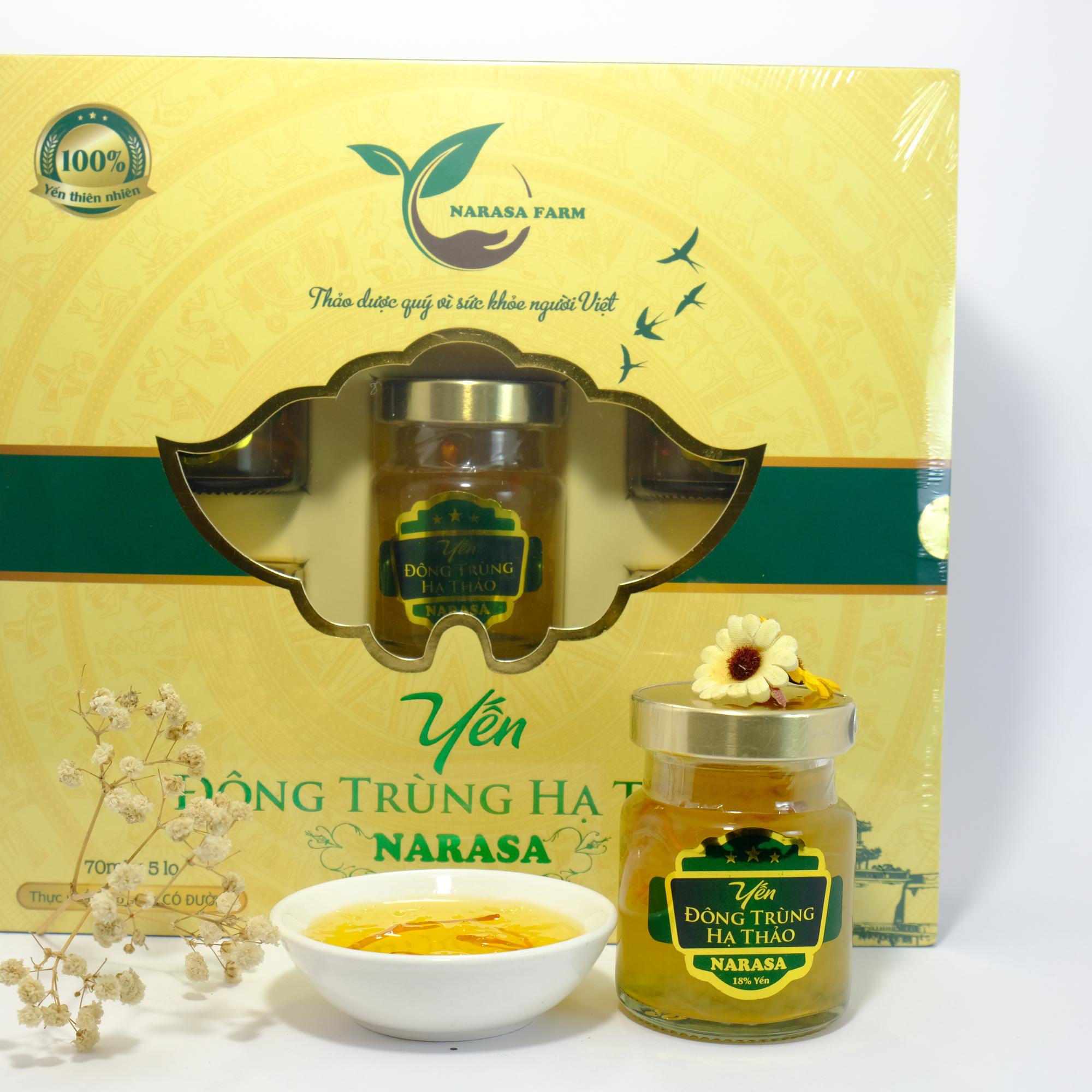 Yến Chưng Đông Trùng Hạ Thảo (5 hũ 70ml)-duoc-ban-tai-ĐÔNG TRÙNG HẠ THẢO NARASA