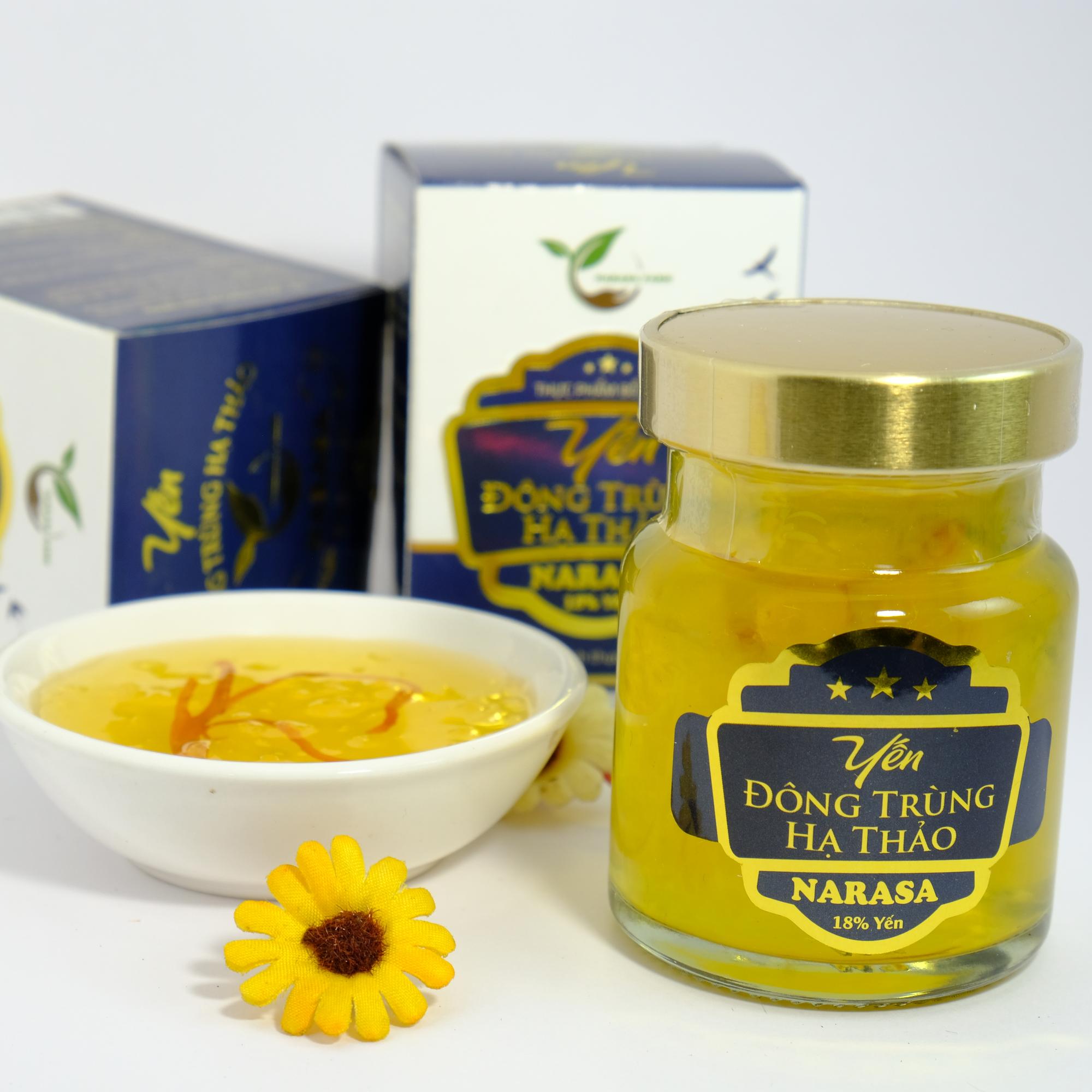 Yến Chưng Đông Trùng Hạ Thảo ( 6 hũ 70ml ) “Đường Ăn Kiêng”-duoc-ban-tai-ĐÔNG TRÙNG HẠ THẢO NARASA