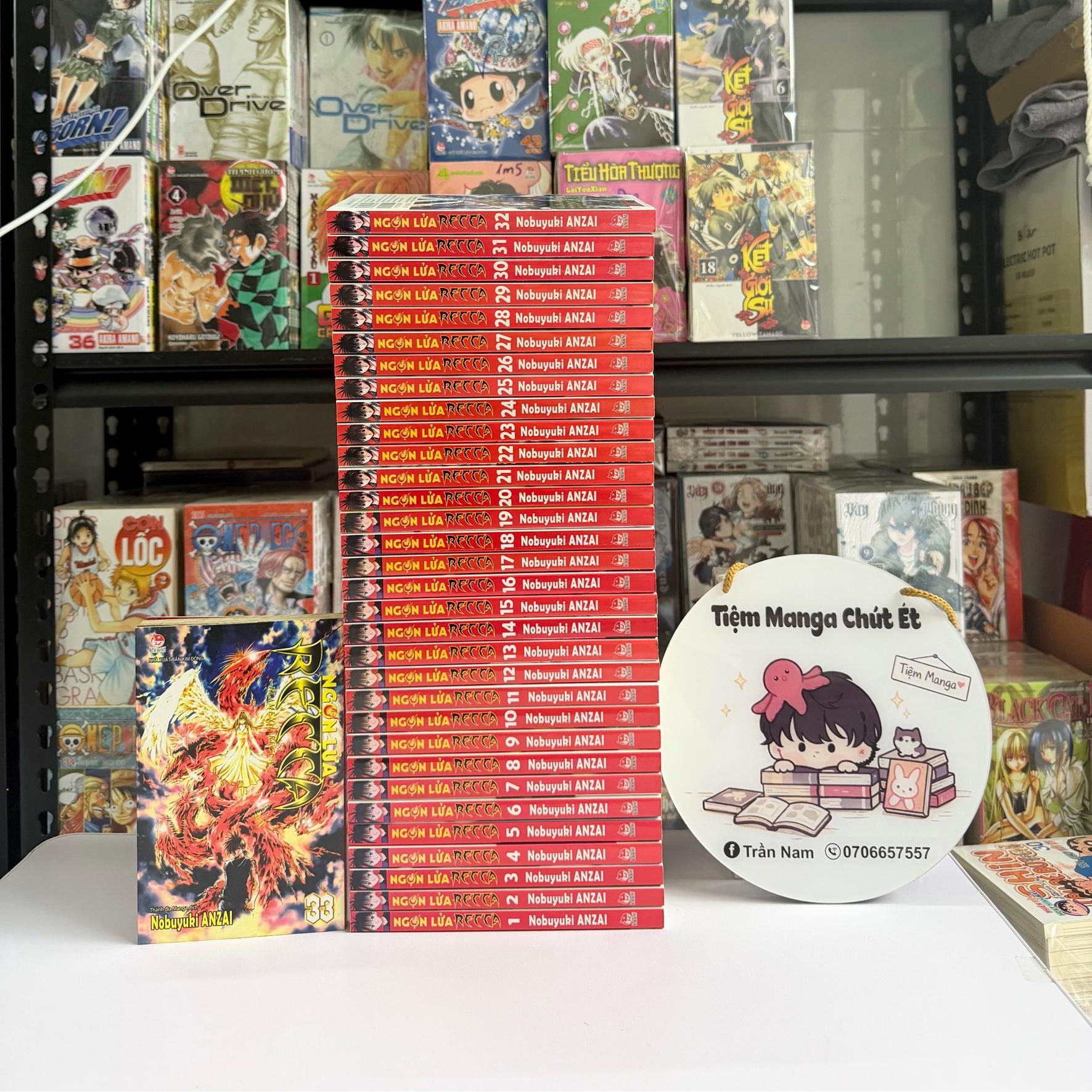 Ngọn lửa Recca full bộ ( chất lượng bìa gáy tốt, giấy ố ) -duoc-ban-tai-Trần Nam - Tiệm Manga chút ét