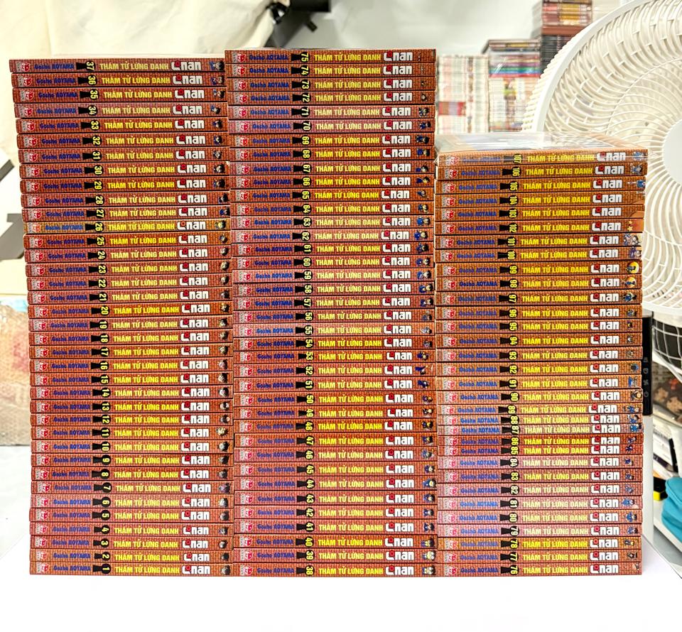 Conan full bộ 107t ( bìa gáy đẹp, góc giấy giữa và trên tốt, dưới ố ) -duoc-ban-tai-Trần Nam - Tiệm Manga chút ét